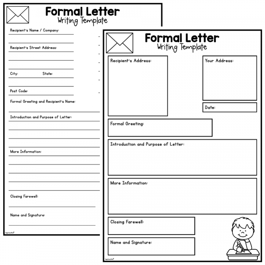 Formal Letter Writing Templates - Top Teacher