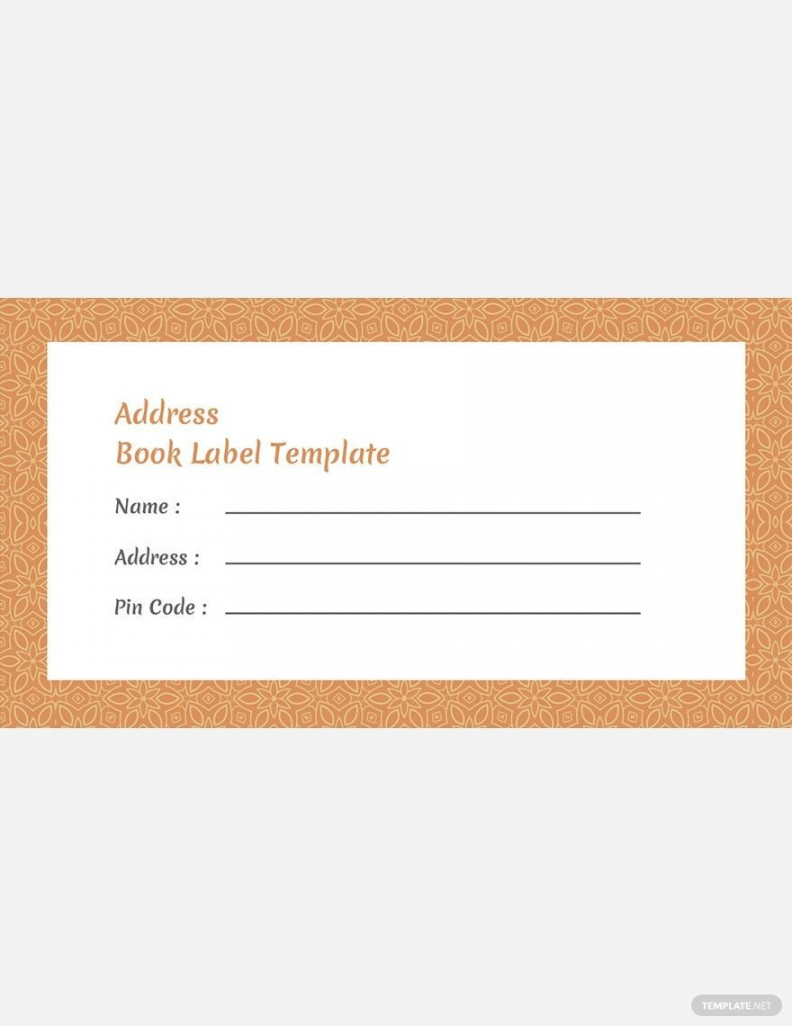 Free Address Book Label Template - Download in Word, PSD