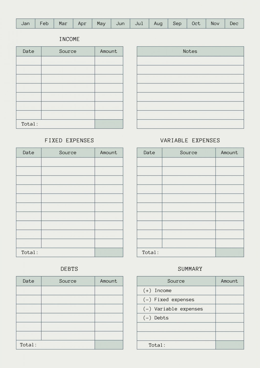 Free and customizable budget templates