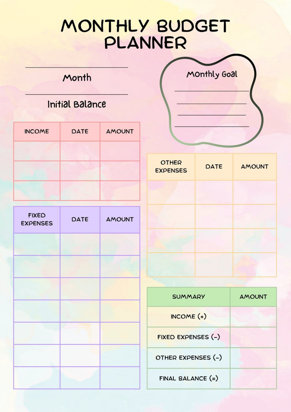 Free and customizable budget templates