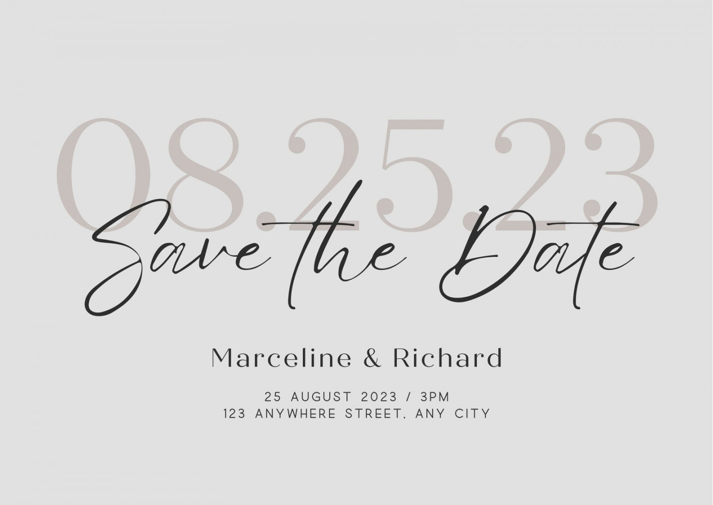 Free and customizable save the date templates