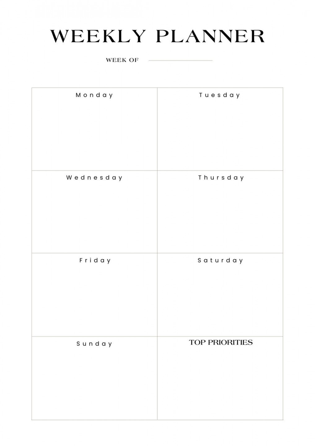 Free and customizable weekly planner templates  Canva