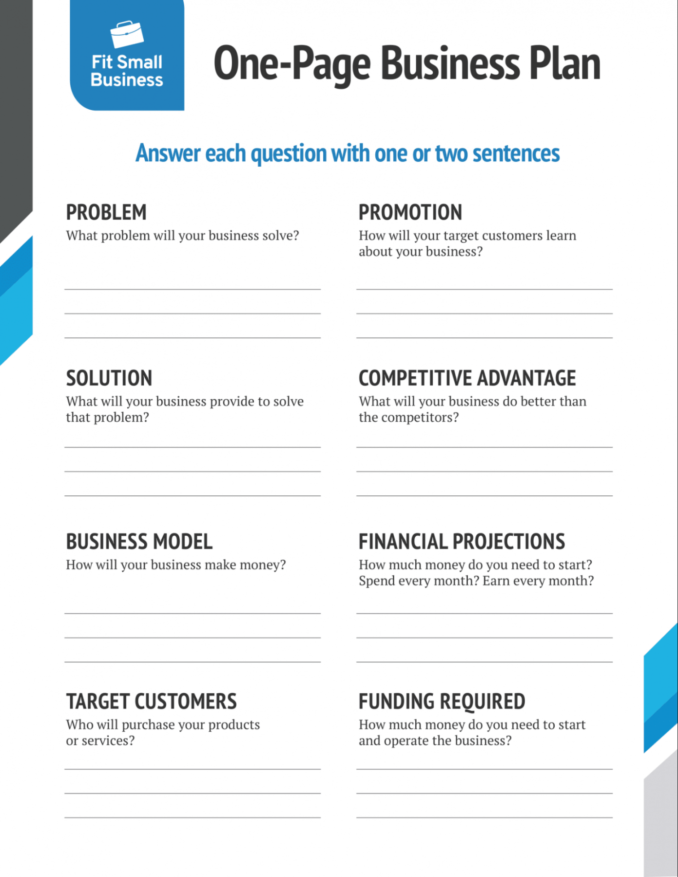 Free business plan templates and examples for your startup