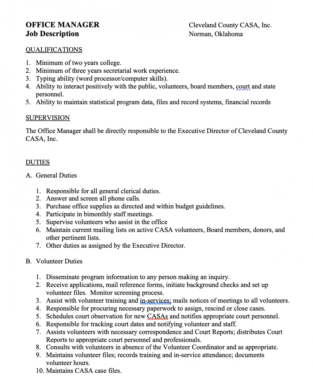 Free Job Description Templates for Word  Ongig Blog