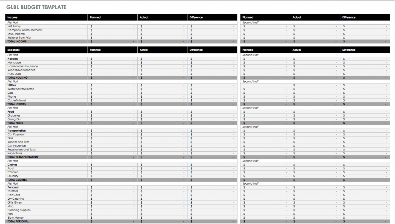 Free Monthly Budget Templates  Smartsheet