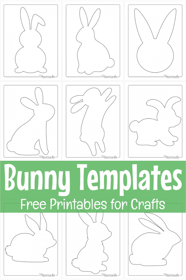 Free Printable Bunny Templates for Spring & Easter Crafts