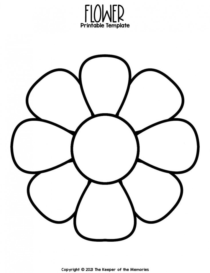 Free Printable Flower Template - The Keeper of the Memories