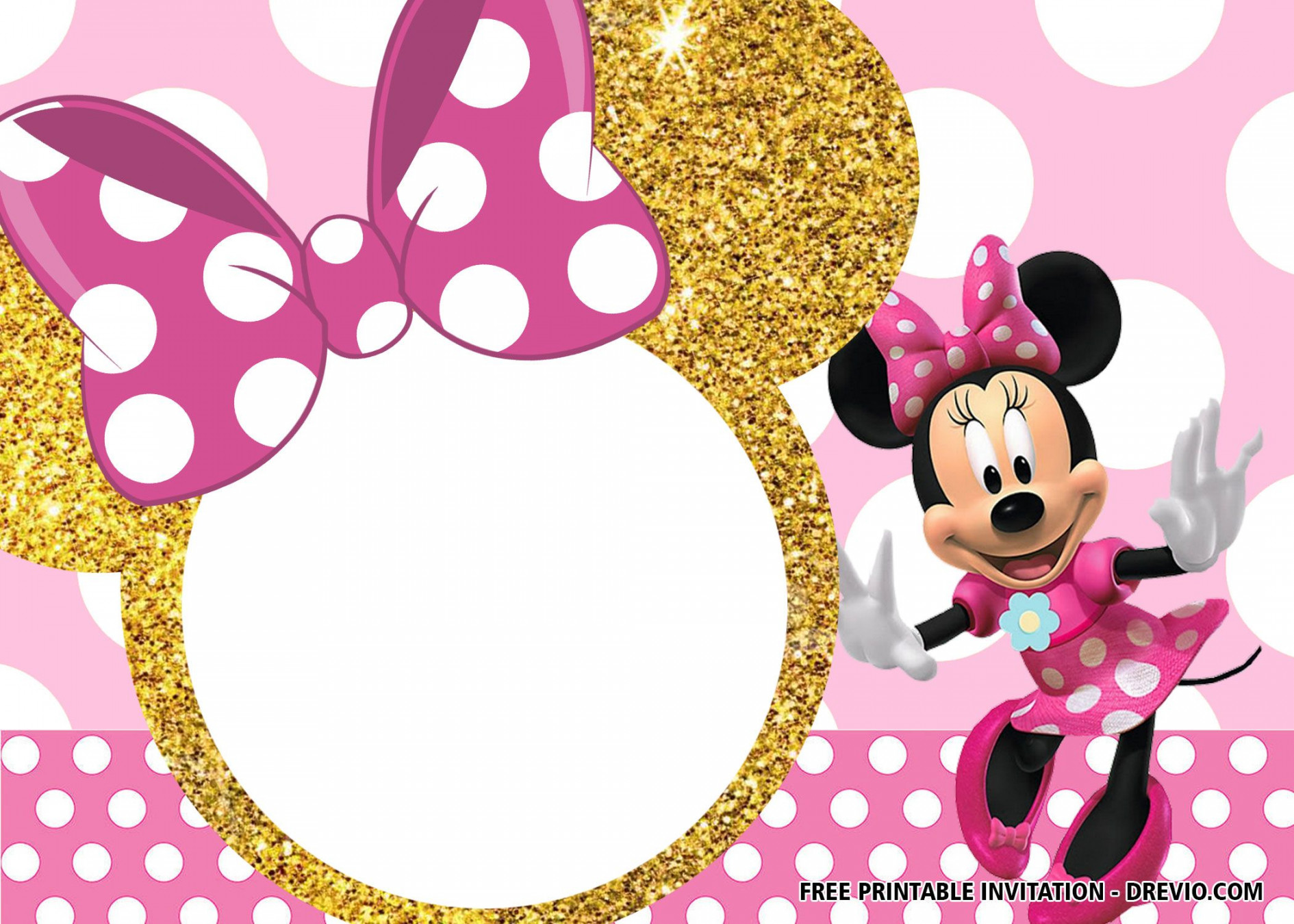 + FREE Printable Minnie Mouse Birthday Invitation Templates