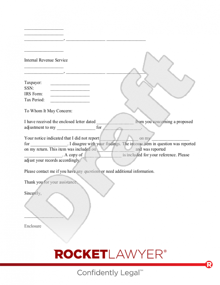 Free Response to IRS Notice: Make & Download - Rocket Lawyer