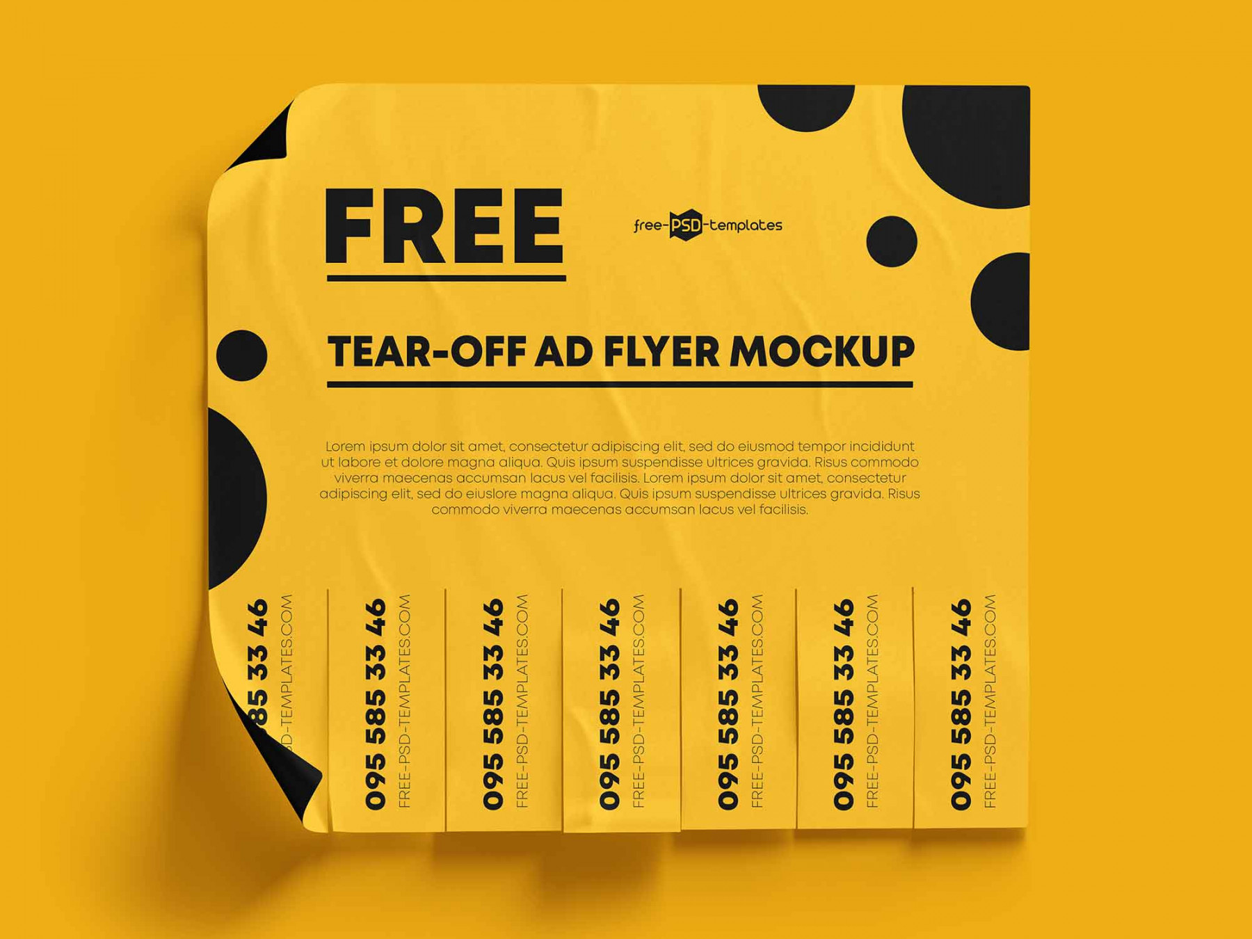 Free Tear-off Ad Mockup (PSD)