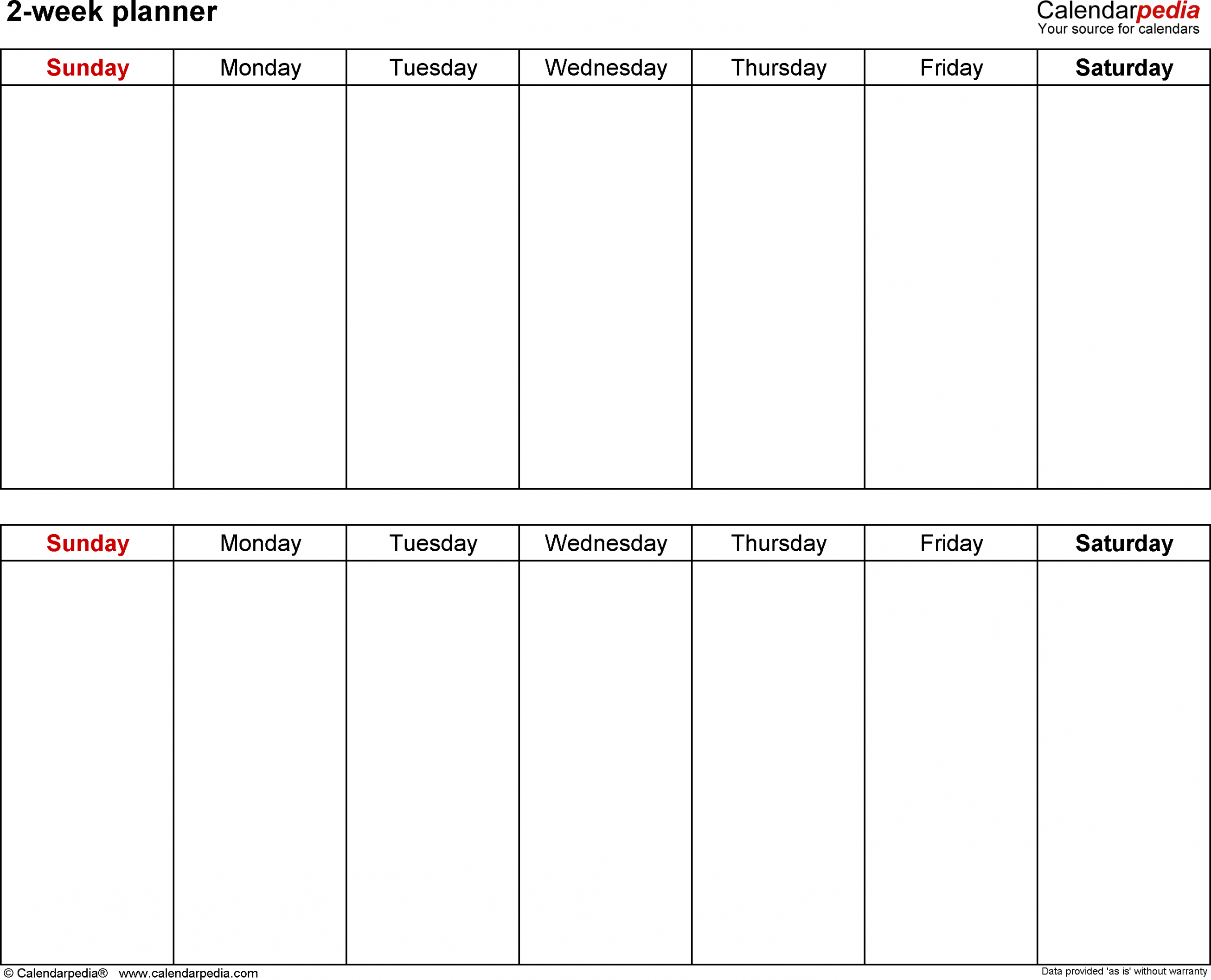 Free Weekly Planners in PDF format - + Templates