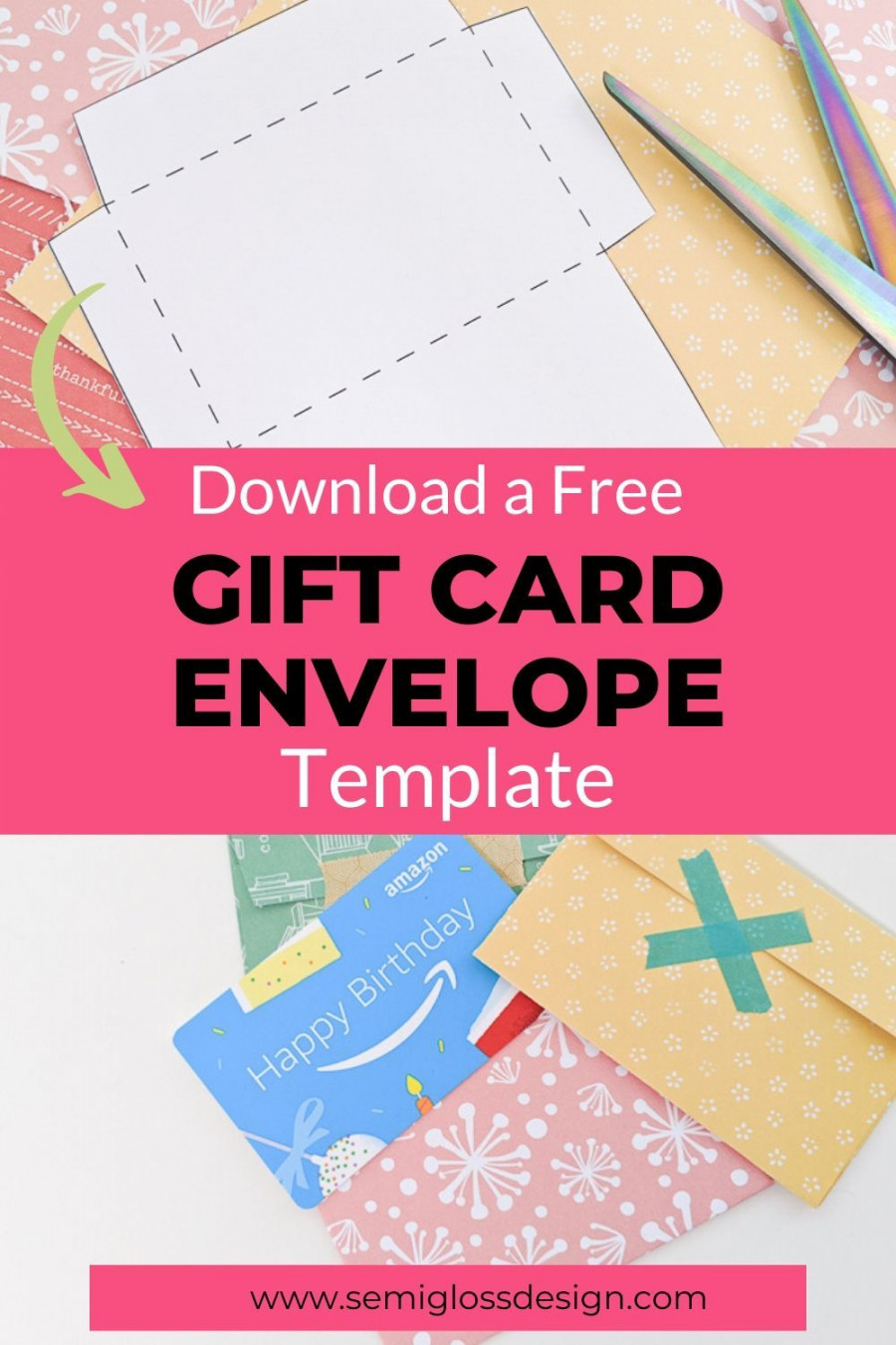 Gift Card Holder Template - Free Printable Template  Gift card