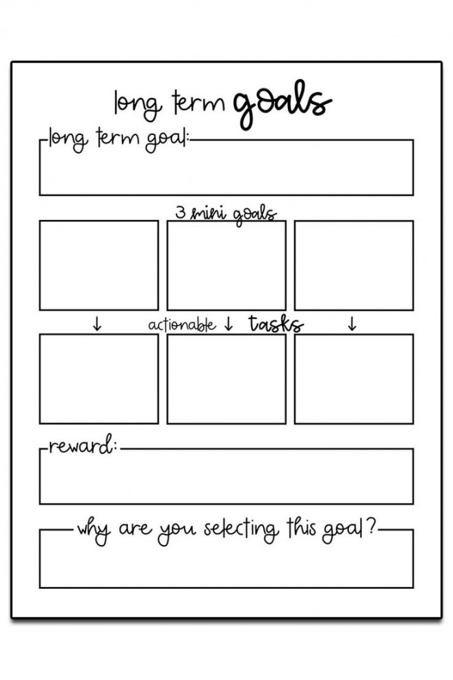 Goal Setting Worksheets -  Free Goal Planner Printables  Goals