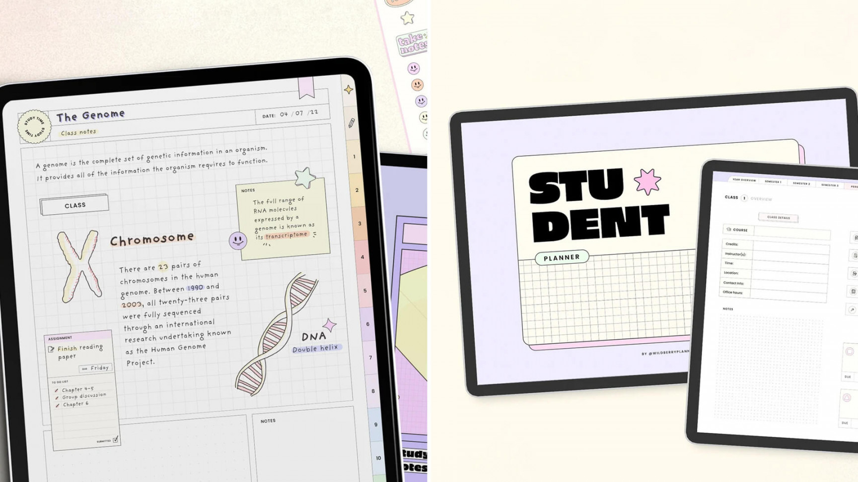 + GoodNotes Student Templates (Planners, Note-Taking & More)