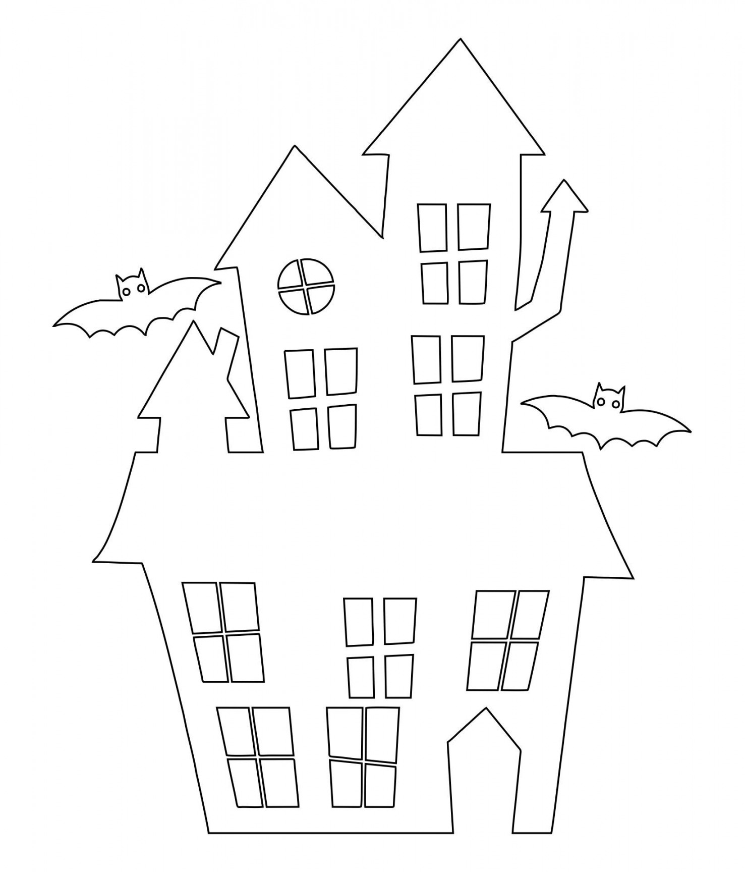 Haunted House Template Printable  Haunted house craft, Haunted