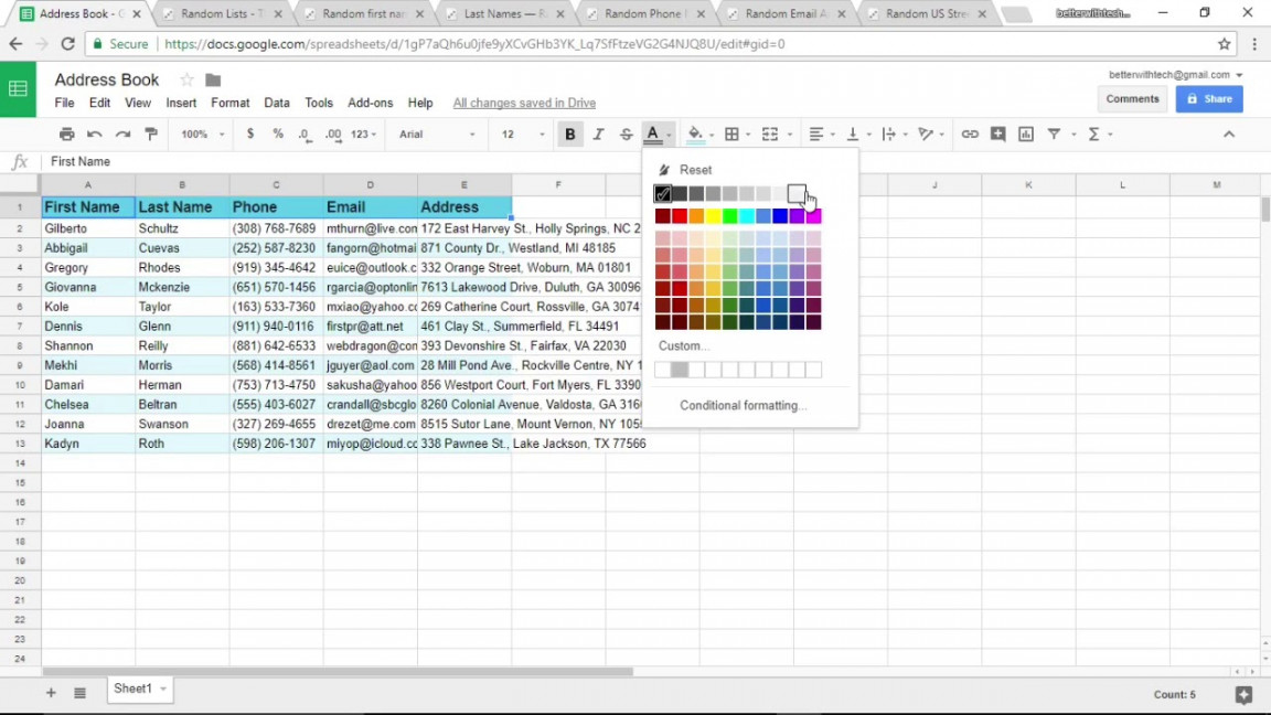 How to Make an Address Book with Google Sheets