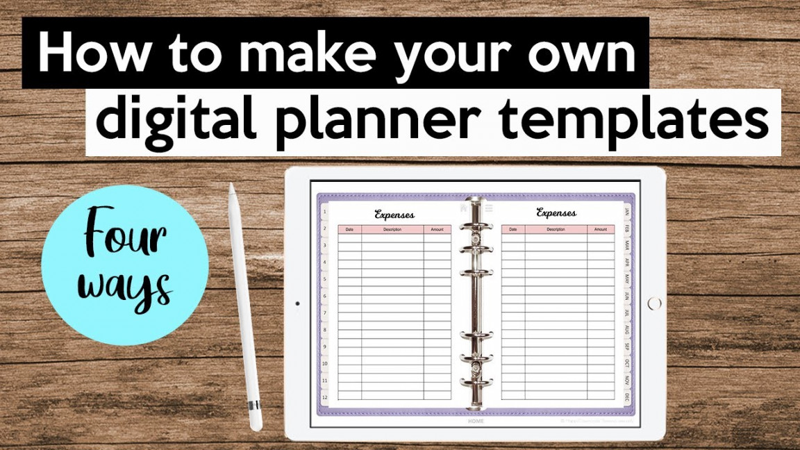 How to make digital planner templates - Goodnotes & other PDF apps