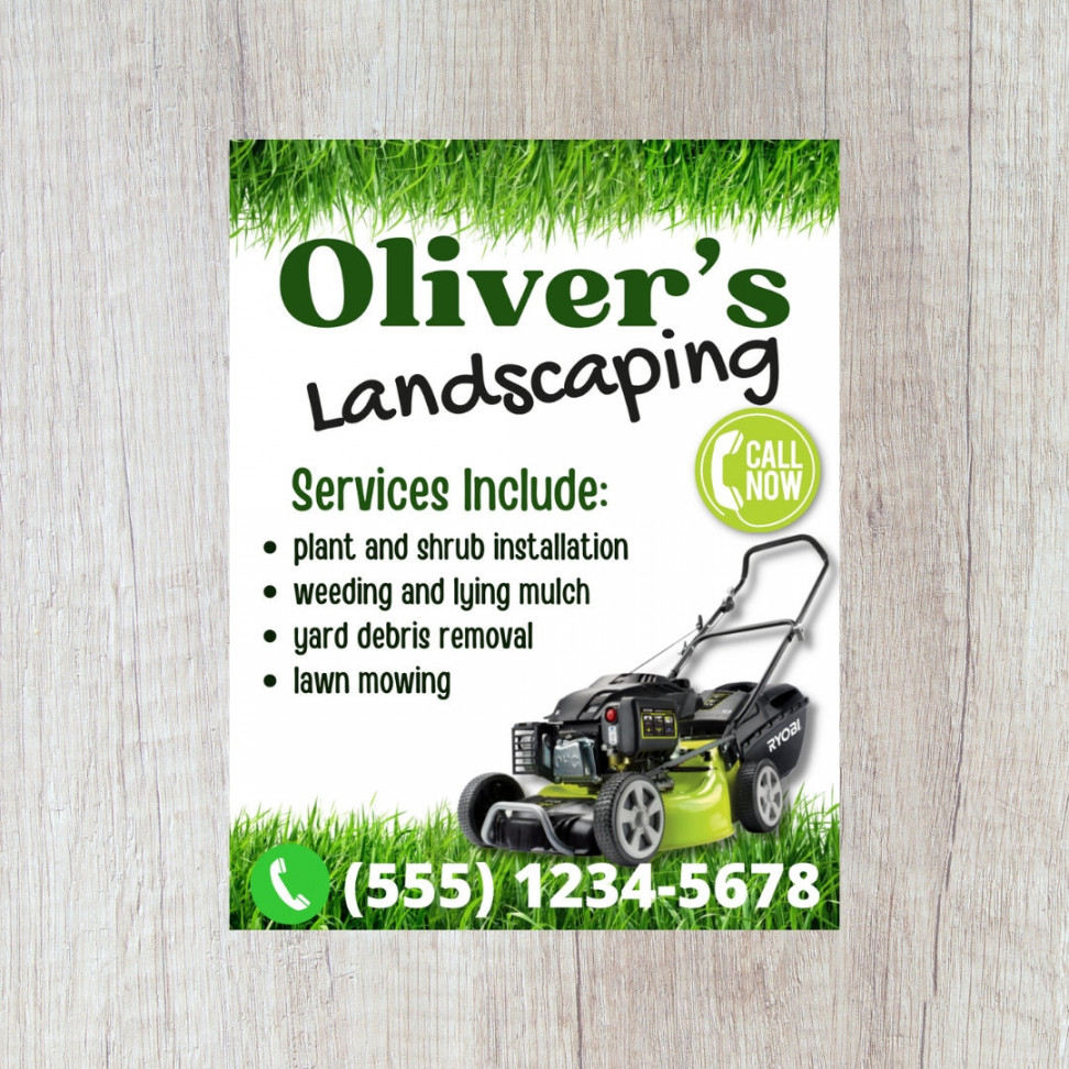 Lawn Mowing Flyer Cutting Services Lawn Care Flyer Mowing - Etsy