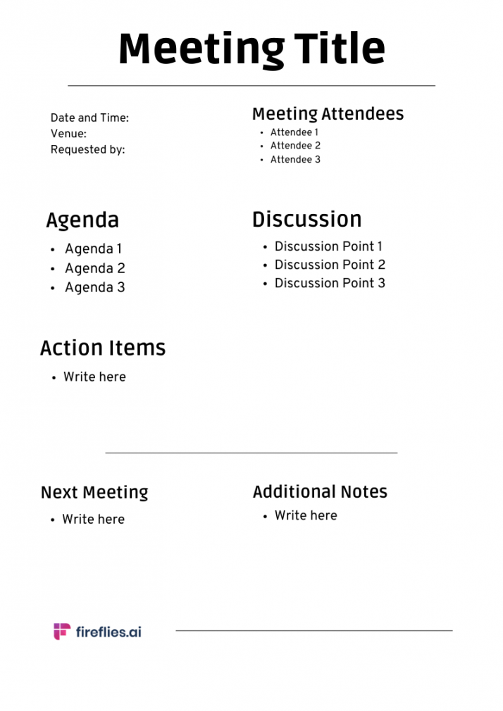 Meeting Minutes Templates for Every Type of Meeting You