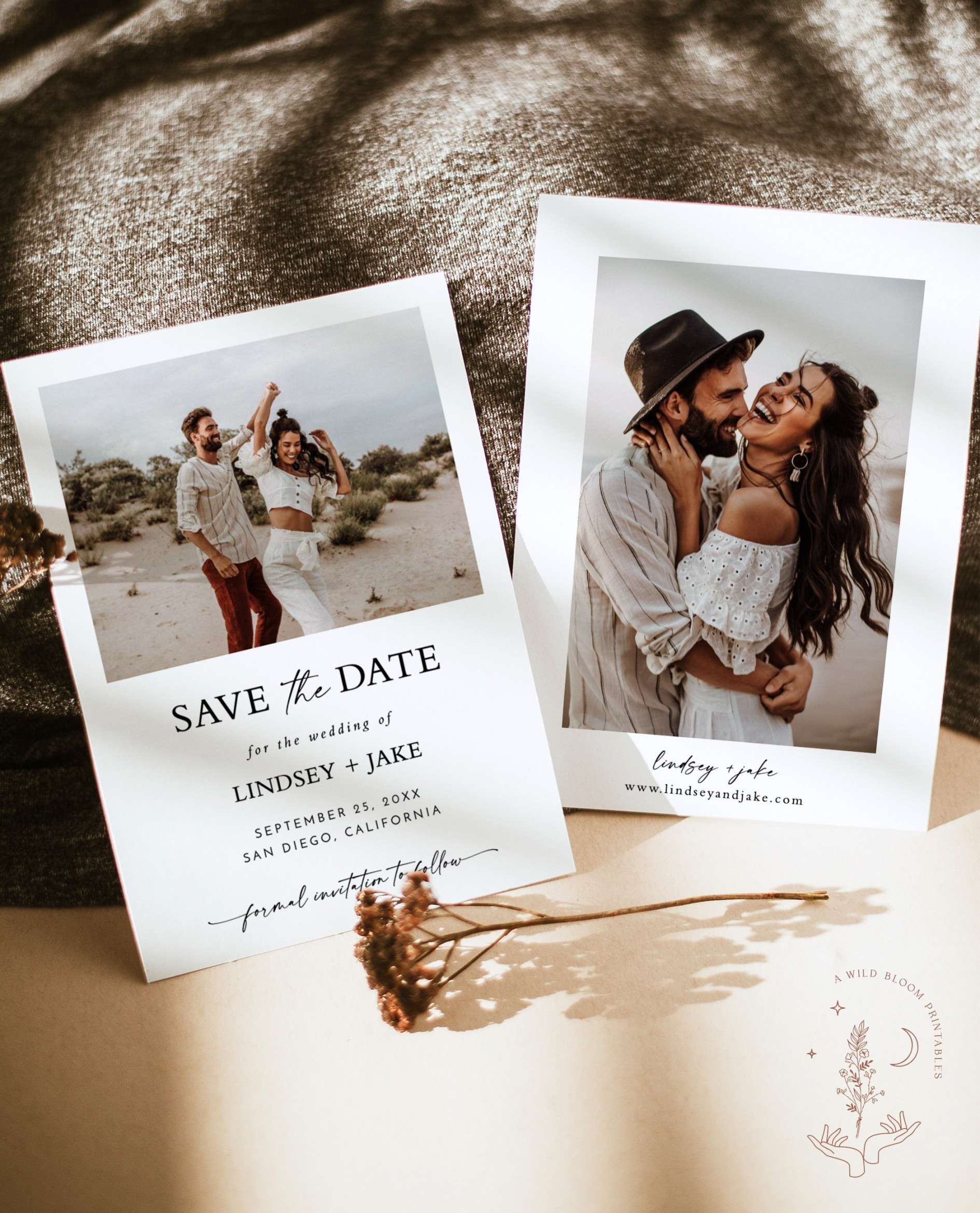 Minimalist Save the Date Template Photo Save the Date Invite - Etsy