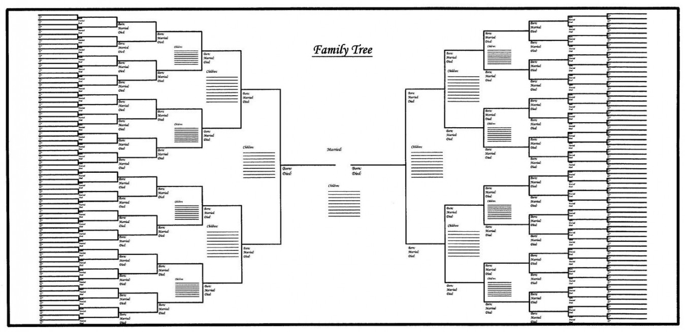 pack of Large Family Tree Charts Bracket Style  x - Etsy