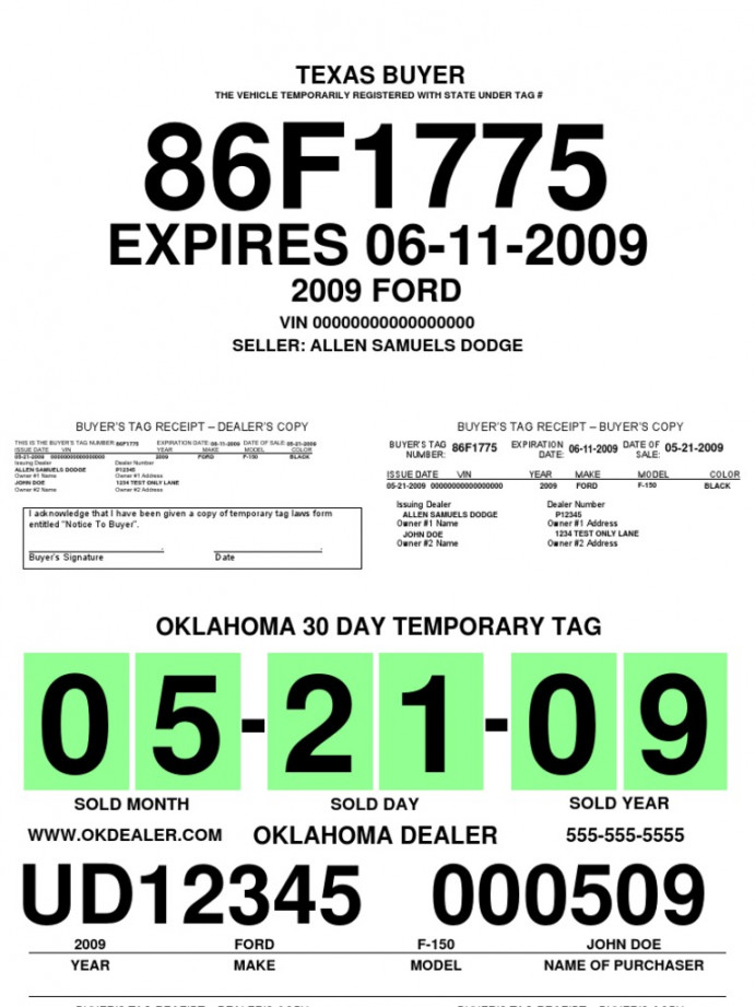 PDF Blank Printable Temporary License Plate Template  PDF  Land