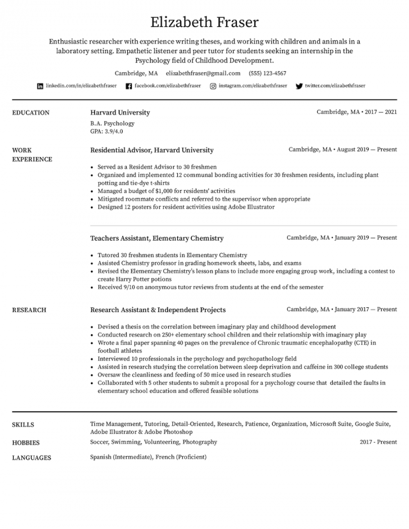 Printable Resume Templates & Formats for   Easy Resume