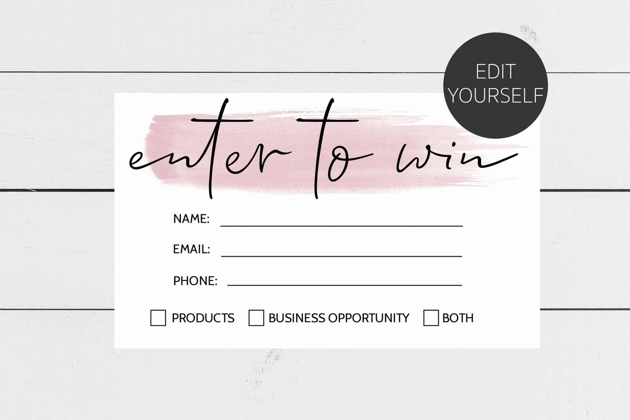 Raffle Ticket Template Enter to Win Template Business - Etsy