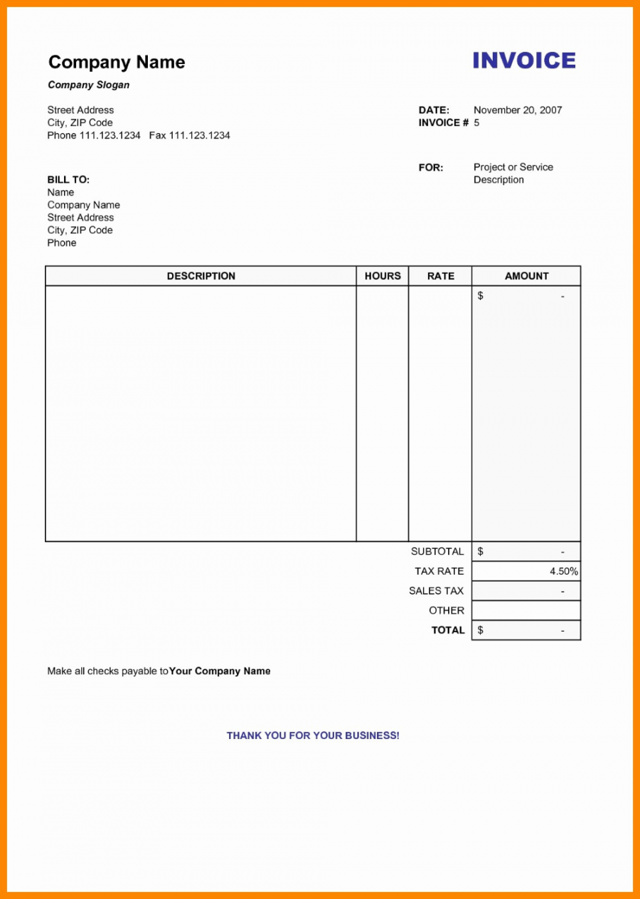 Self Employed Invoice Template Uk Download Consultant Letsgonepal