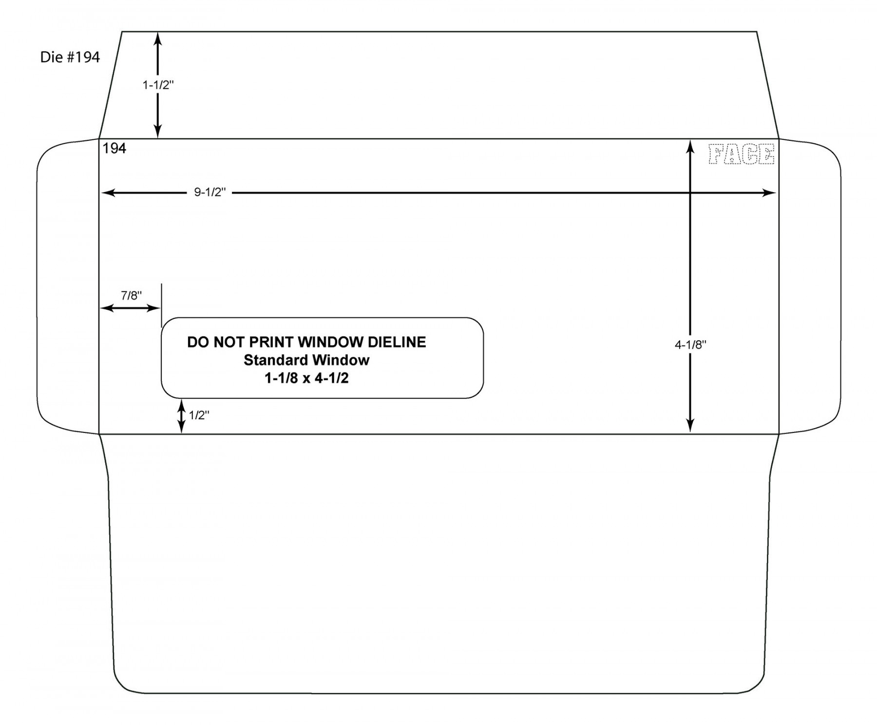 # Square -/ Flap_Standard Window - LA Envelope