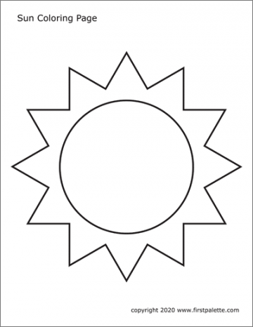 Sun  Free Printable Templates & Coloring Pages  FirstPalette