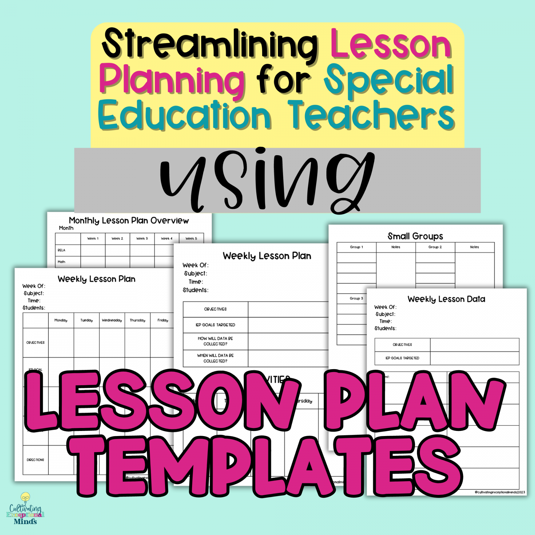 The Power of Special Education Lesson Plan Template • Cultivating