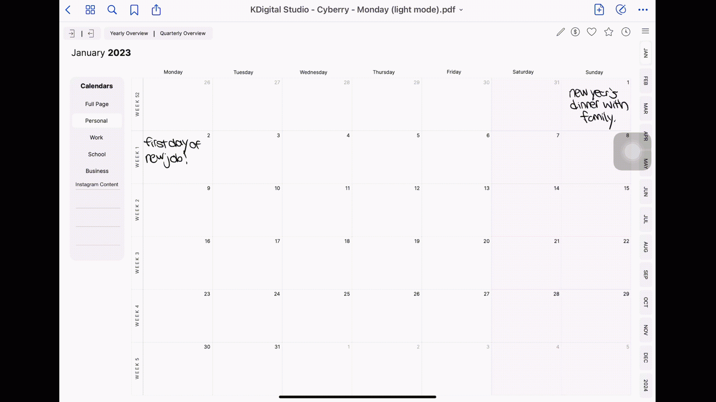 Top  Best Digital Planners for GoodNotes in  (Free & Paid