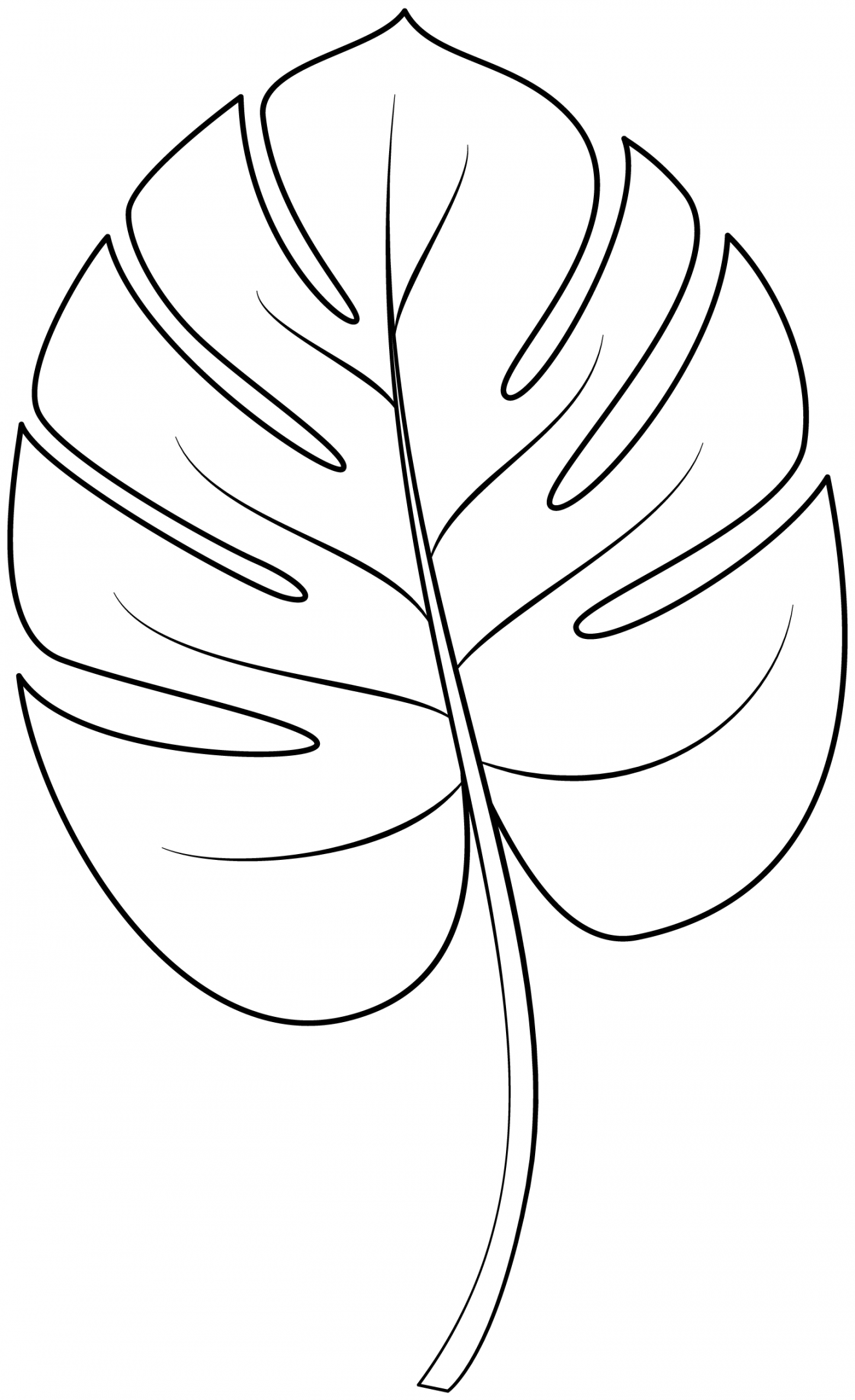 Tropical Leaf Printable Template  Free Printable Papercraft