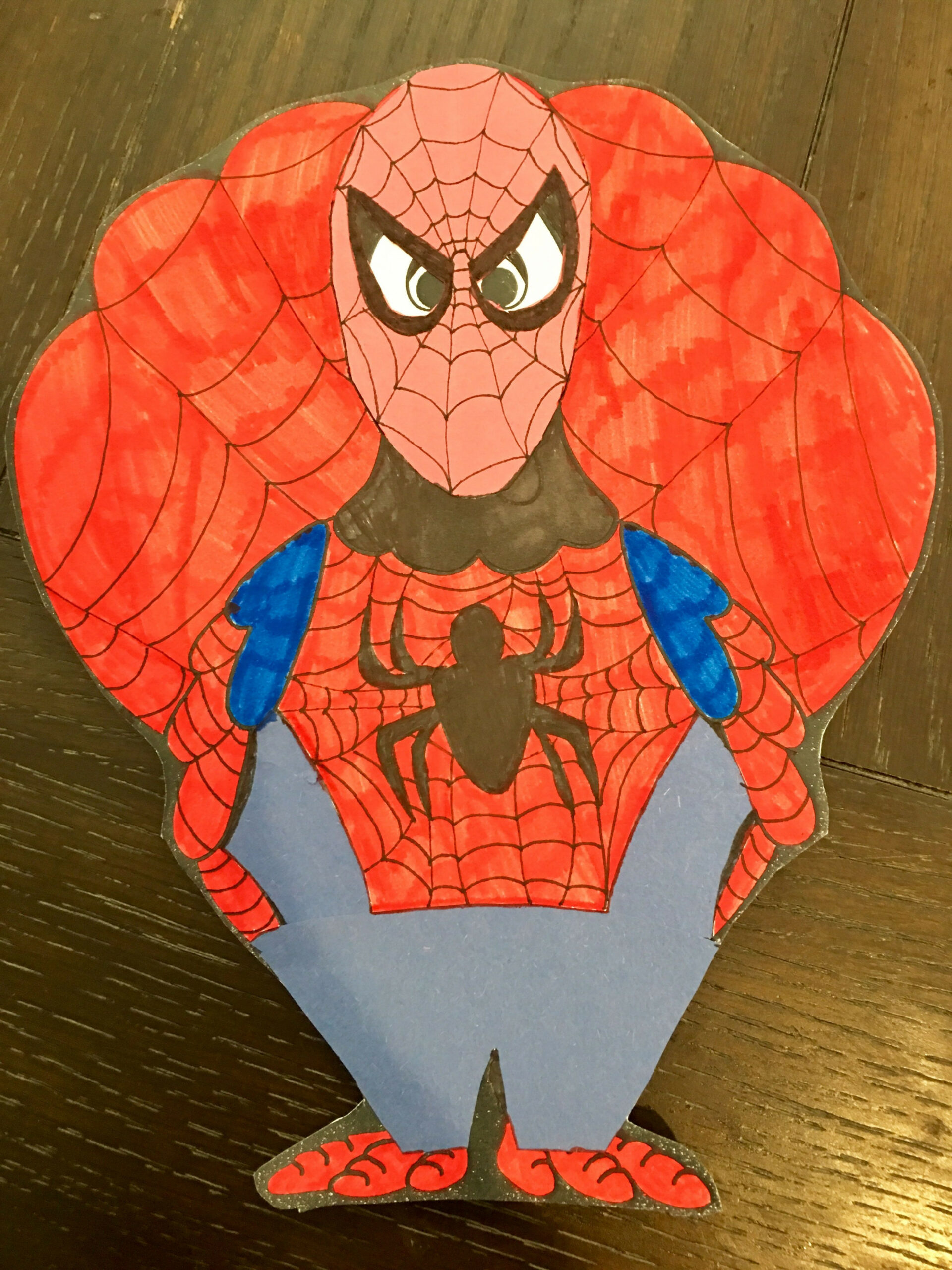 Turkey in disguise- Spider-Man  Turkey disguise, Turkey disguise