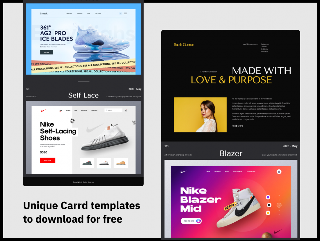 Unique Carrd Templates to Download (Free)