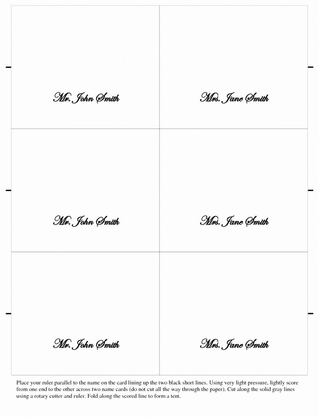 Wedding Table Card Template Inspirational  Wedding Place Card