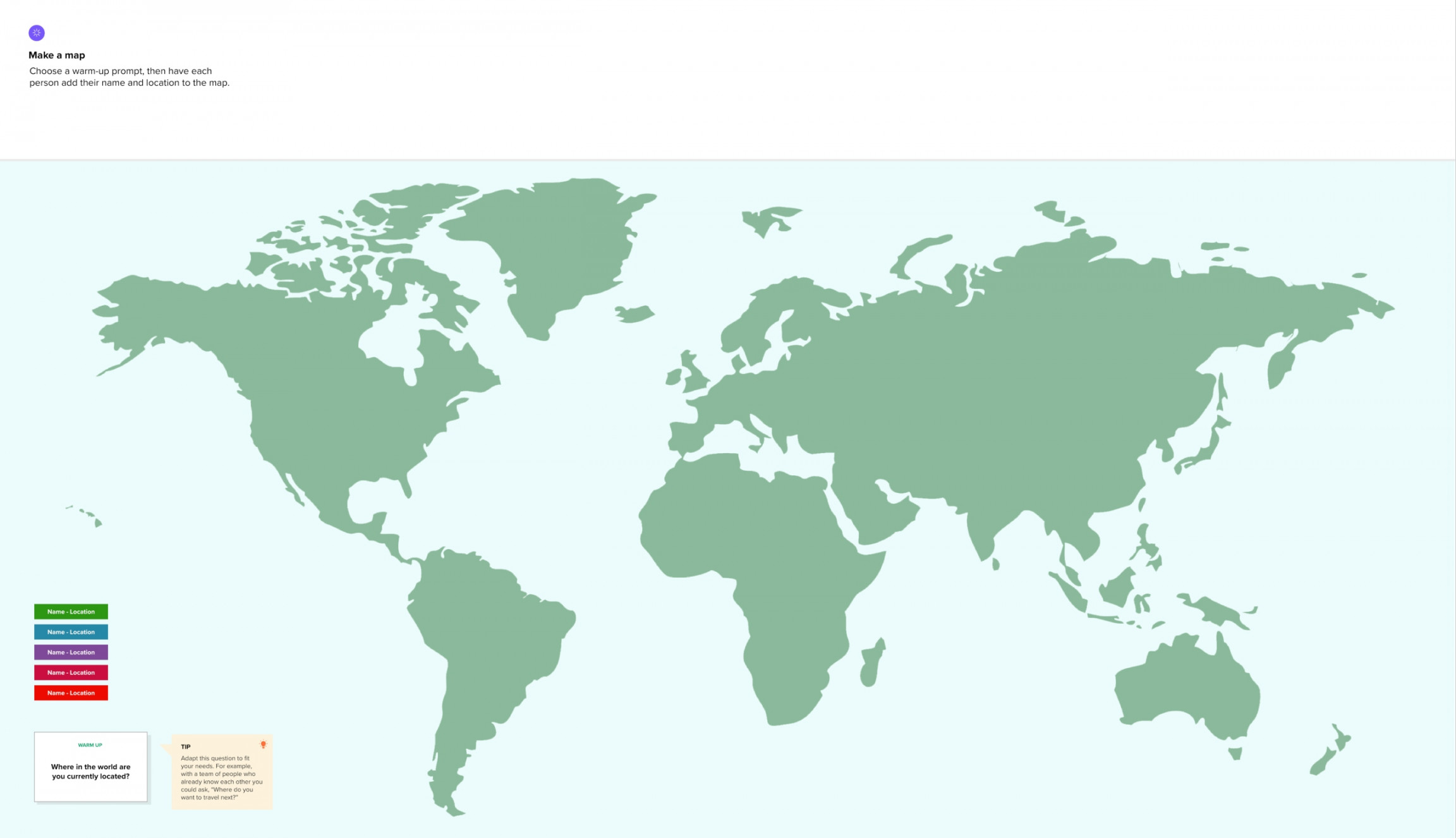 World map template  Mural