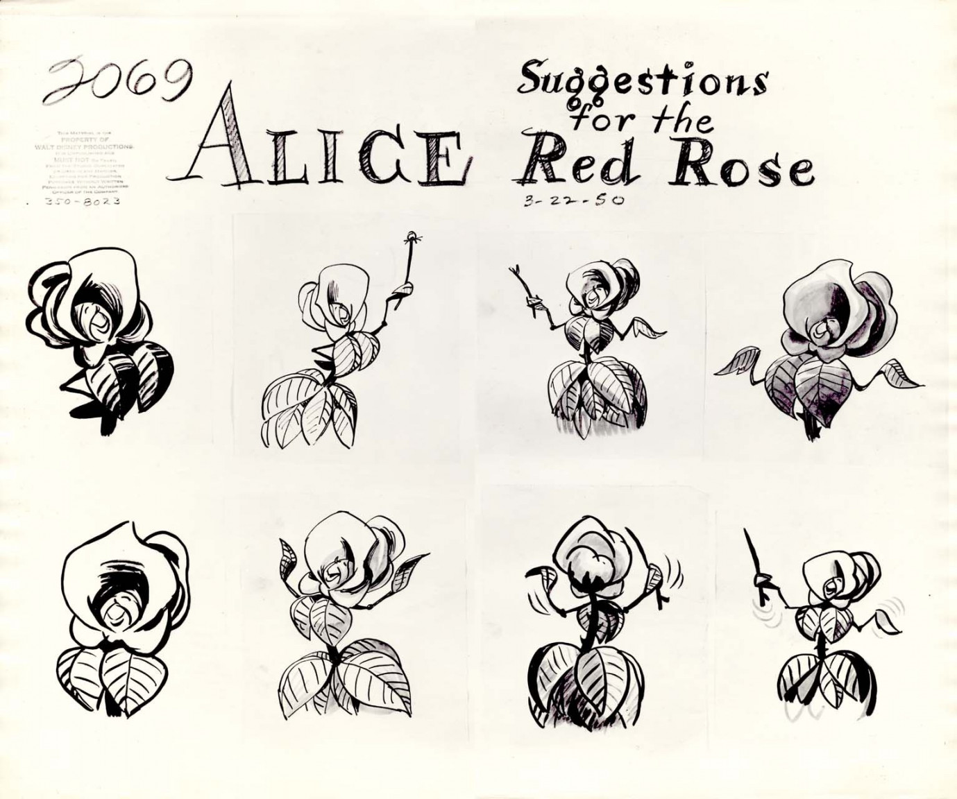 Animation Model Sheet - - Flower Suggestions for the Red