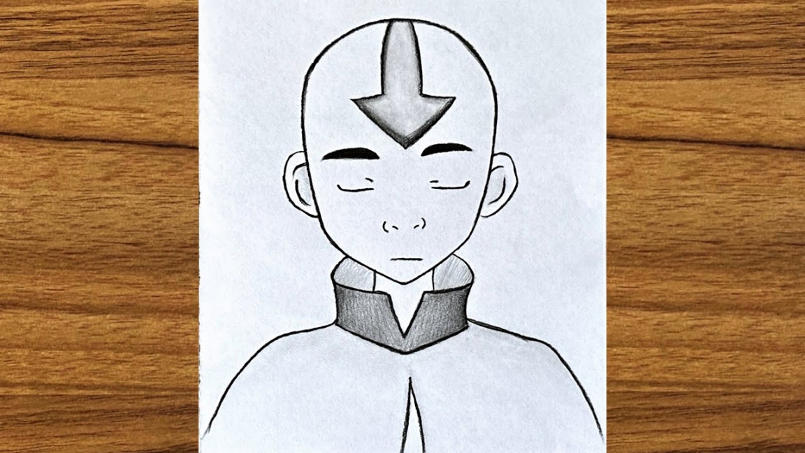 Avatar Aang drawing easy  How to draw Aang step by step [Avatar The Last  Airbender ]