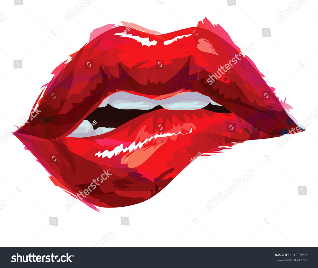 , Biting Lips Drawing Royalty-Free Images, Stock Photos