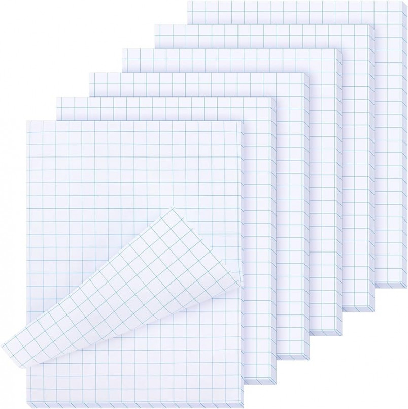 Blatt Doppelseitiger Graph Paper Pad / Zoll Blau Quad Roled Grid  Paper Letter Size