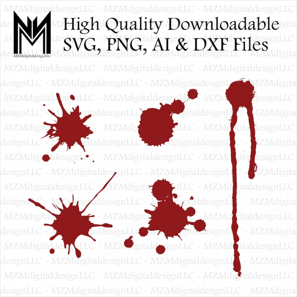 Blut Fleck Paintball Splatter Svg Png Ai und Dxf Dateien - Etsy