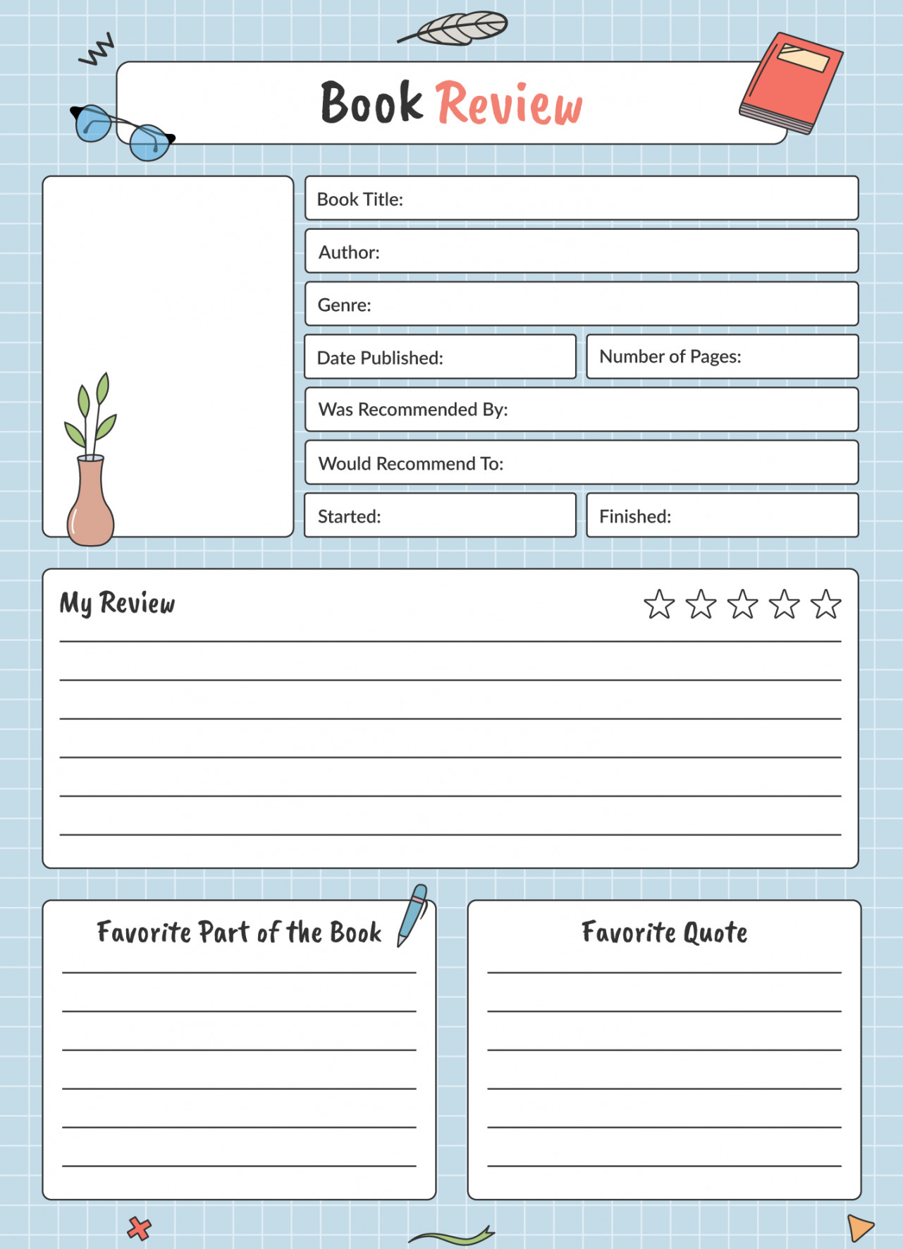 Book Report Free Google Docs Template - gdoc