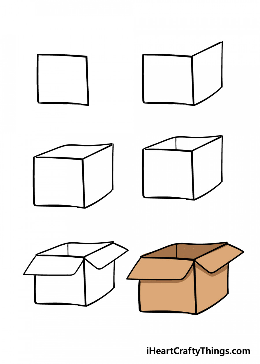 Box Drawing - How To Draw A Box Step By Step