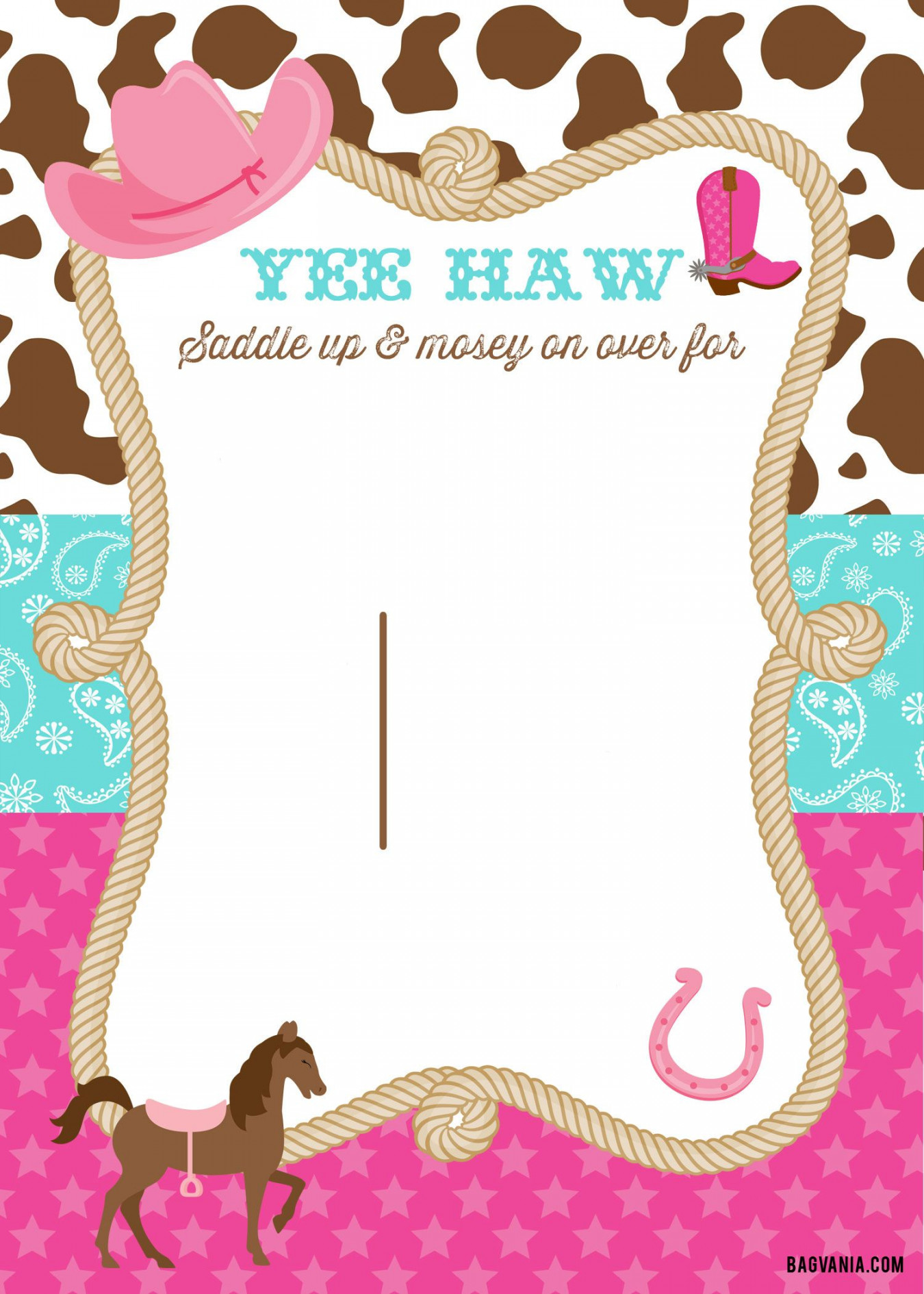 Cowgirl invitations, Cowgirl birthday invitations, Cowgirl