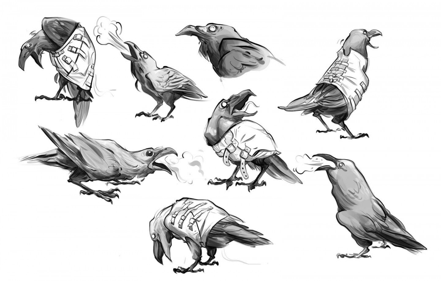 Crow Drawing Reference and Sketches for Artists