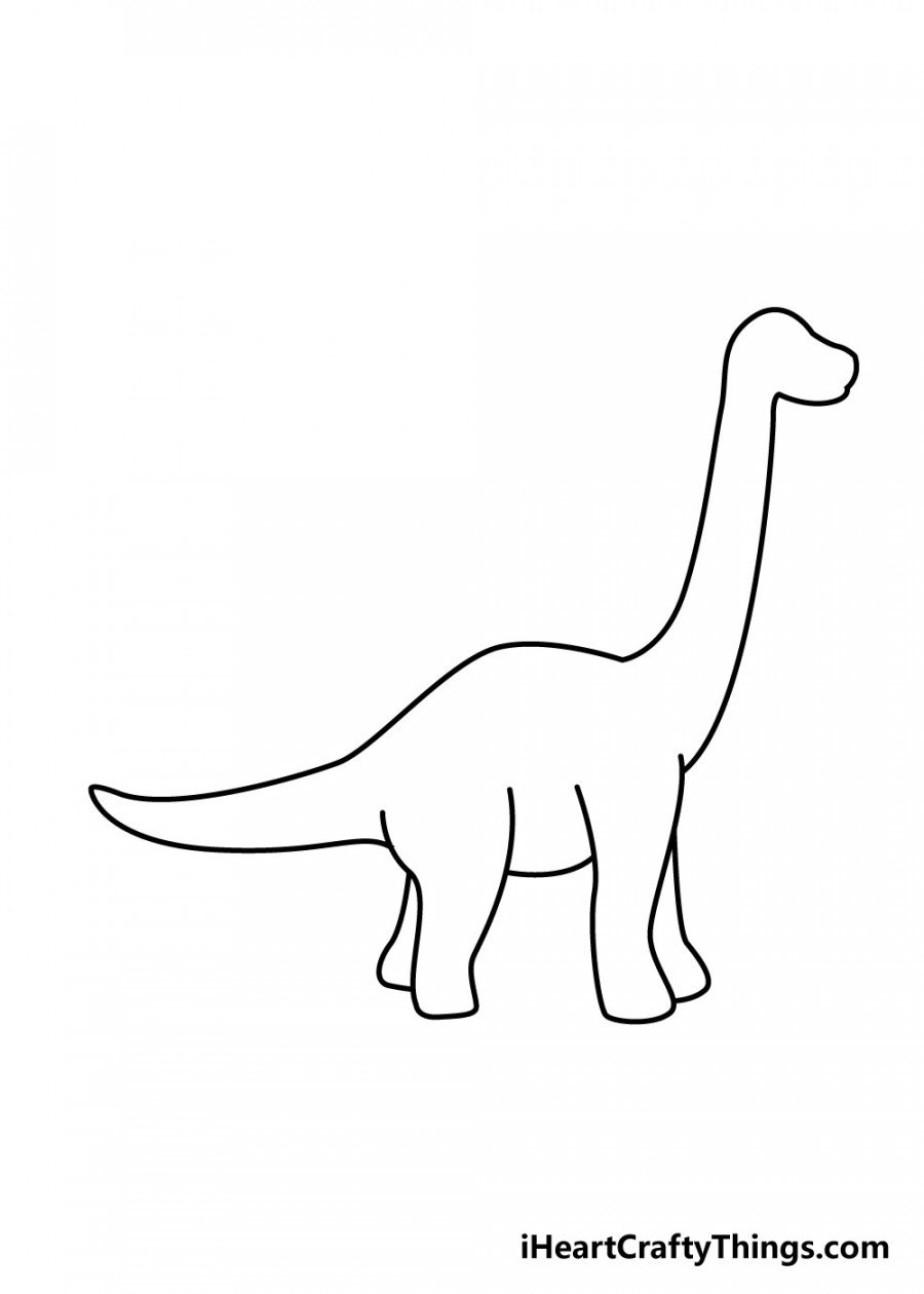 Dinosaur Drawing - How To Draw A Dinosaur Step By Step!