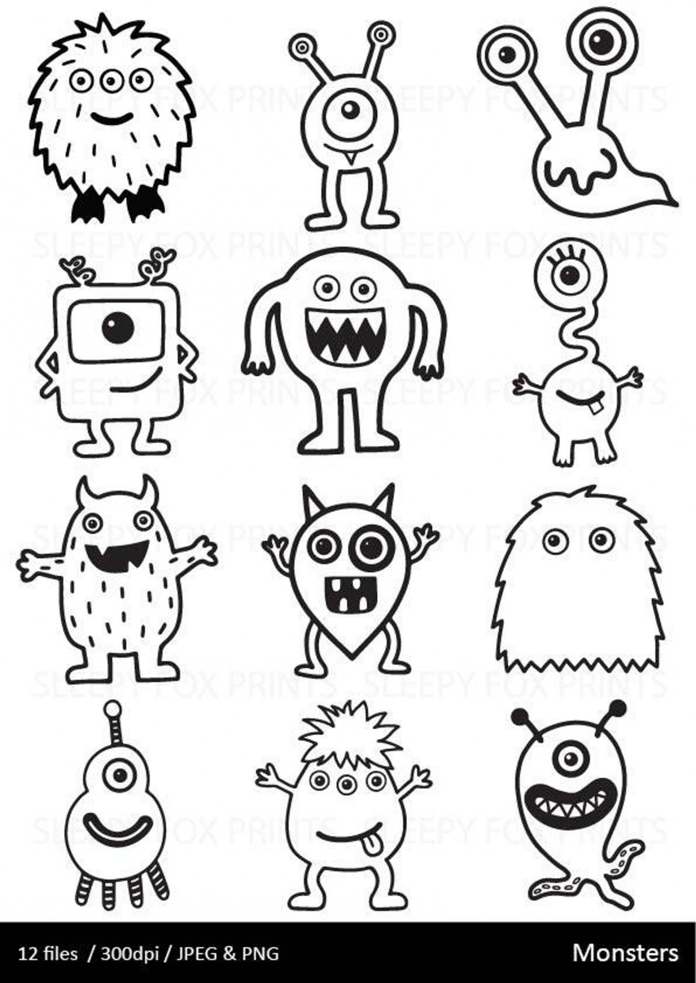 Doodle Monster, Monster Drawing, Doodle Art Drawing, Easy Doodle