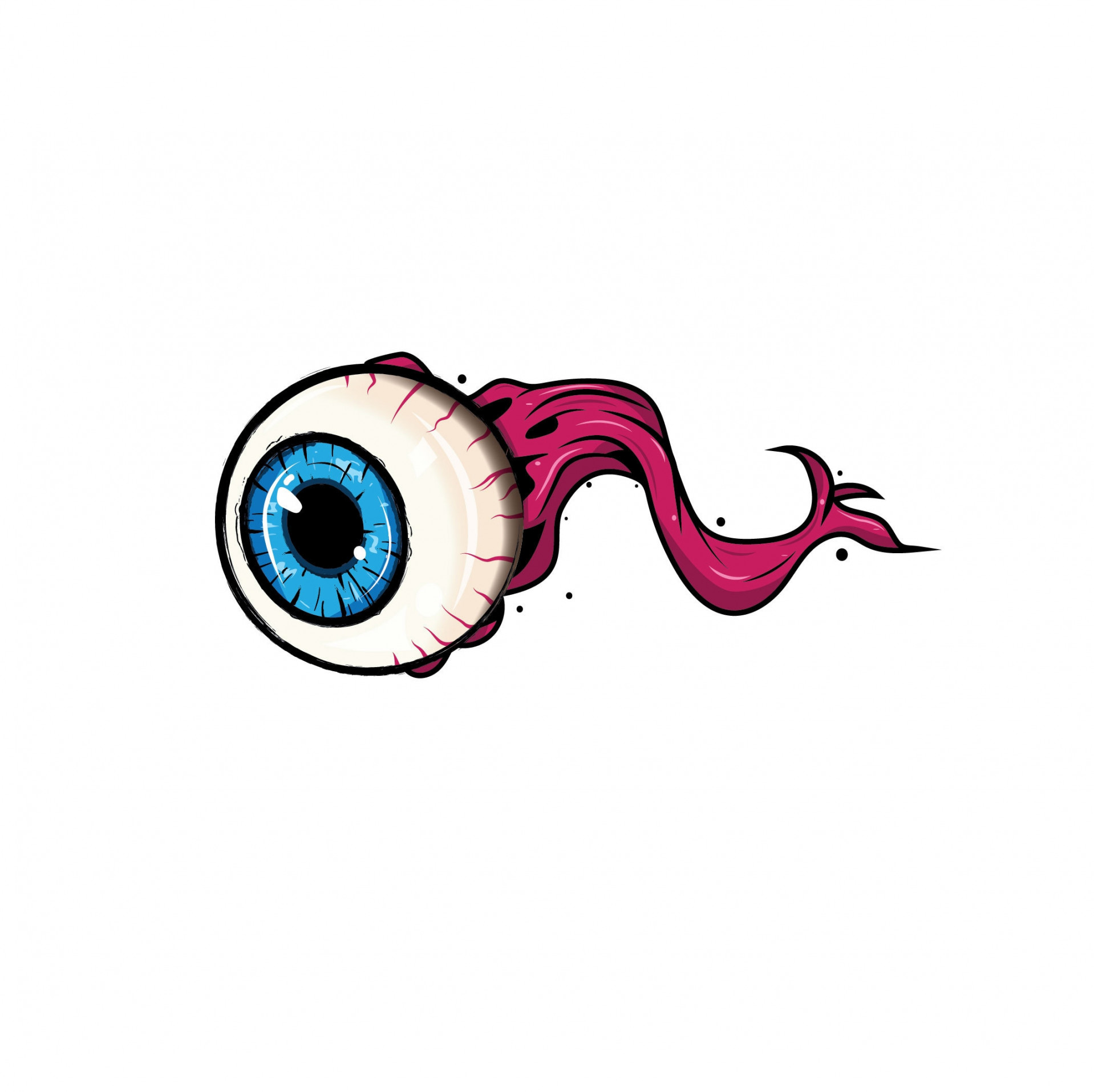 Eyeball out of the socket, vector EPS with a transparent PNG, Eyeball  Clipart